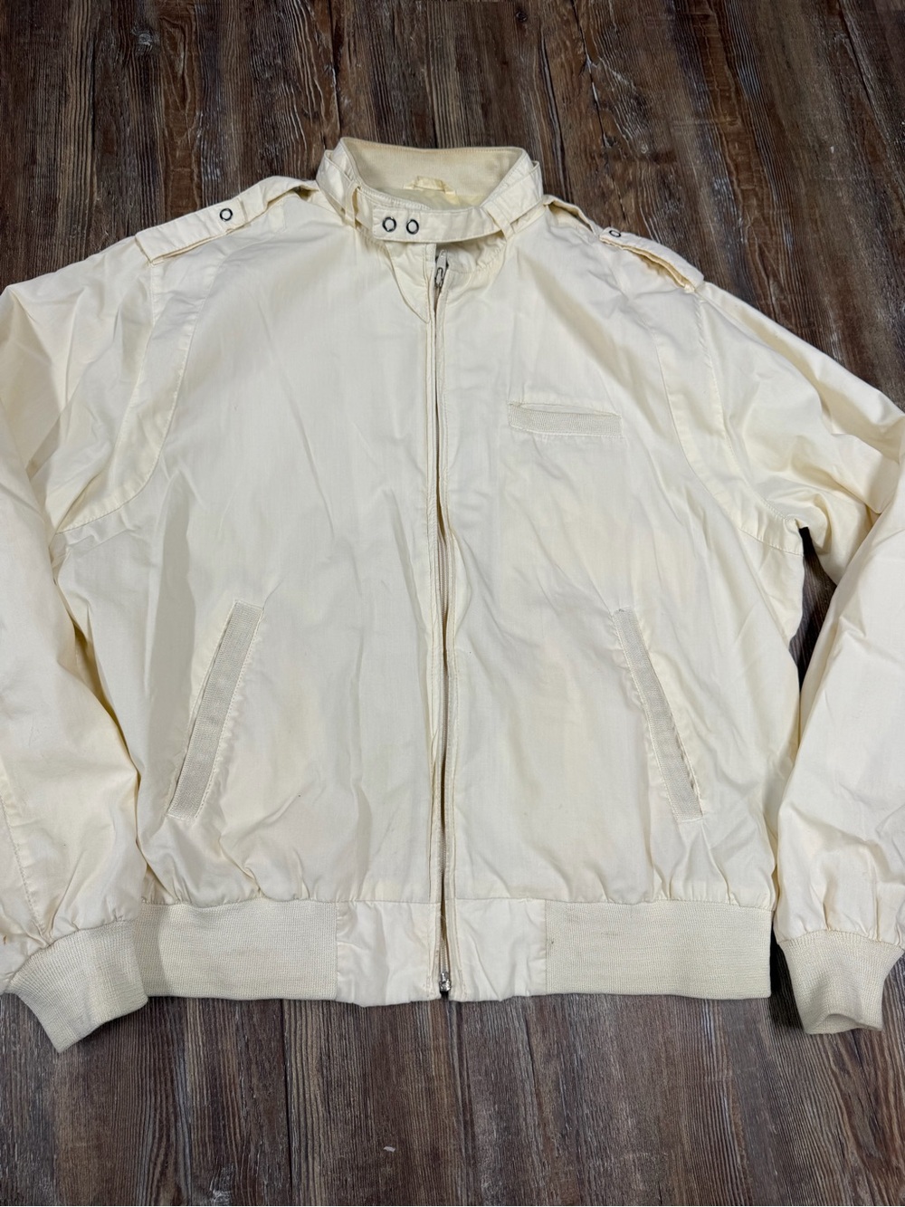 Vintage 90s cream bomber jacket size XL
